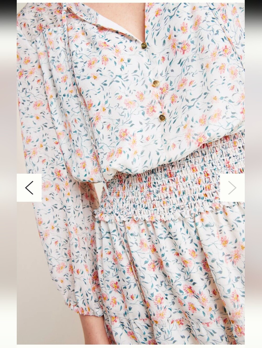 Shoshanna Floral Print Dress with Pink and Blue Accents Size 12 - Picture 3 of 11